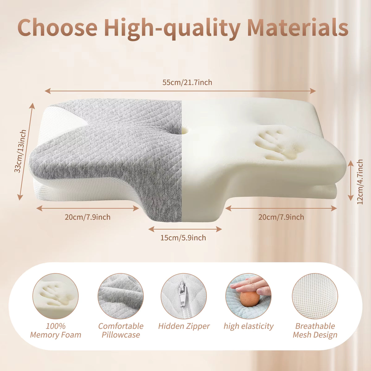 ErgoSpine Soft - Memory Foam Neck Pillow